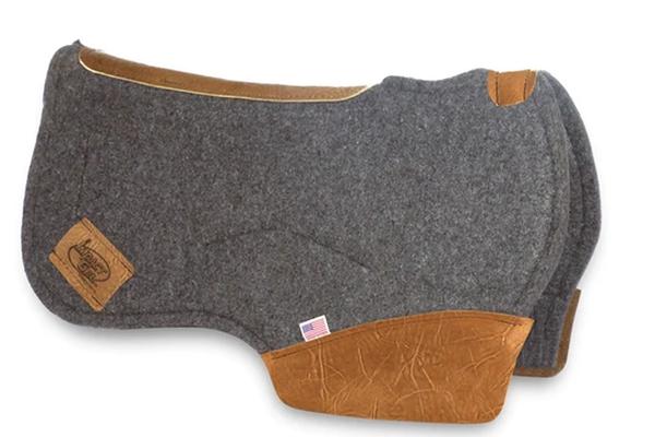 Gray Impact Gel Barrel Saddle Pad
