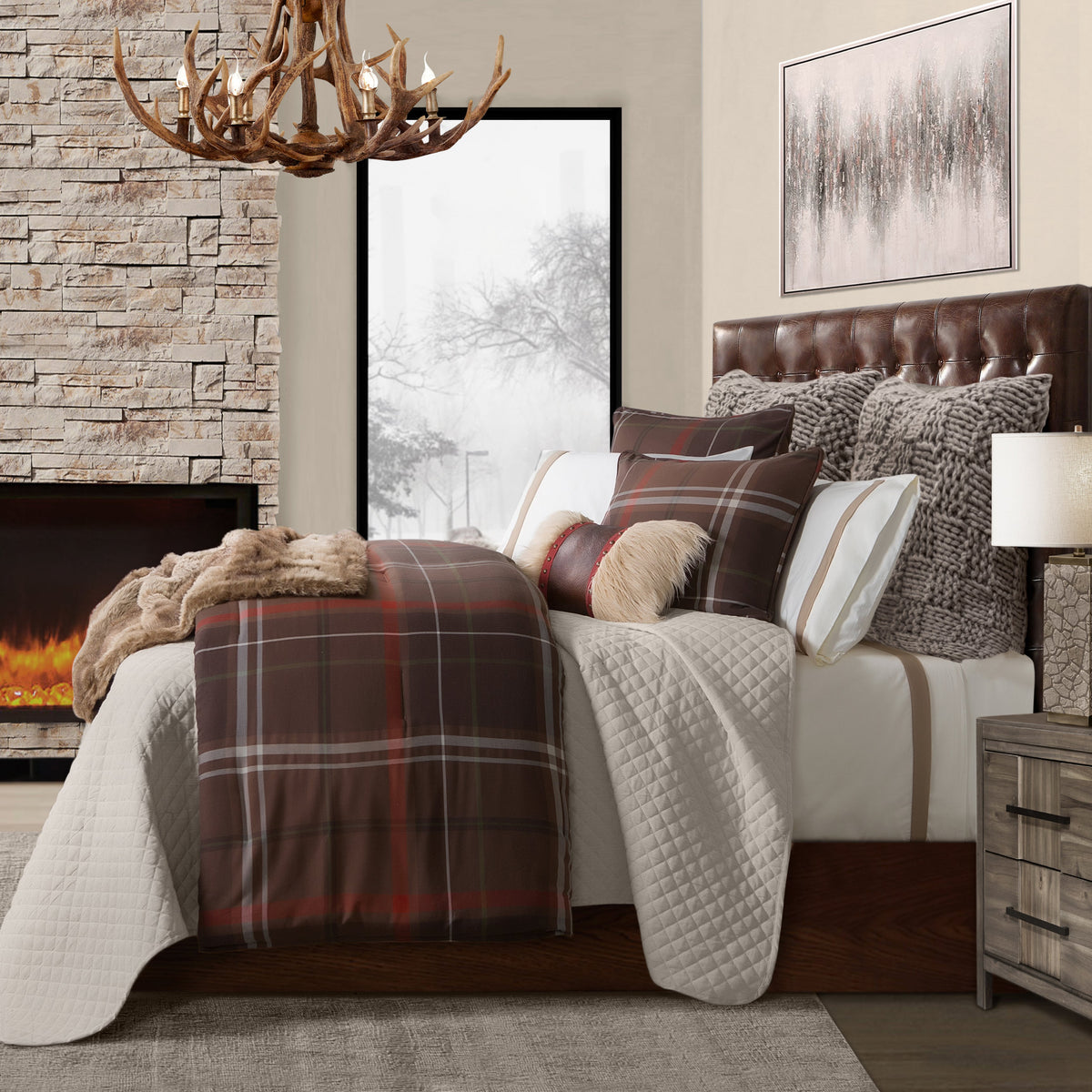 Jackson Plain Rustic  Comforter Set