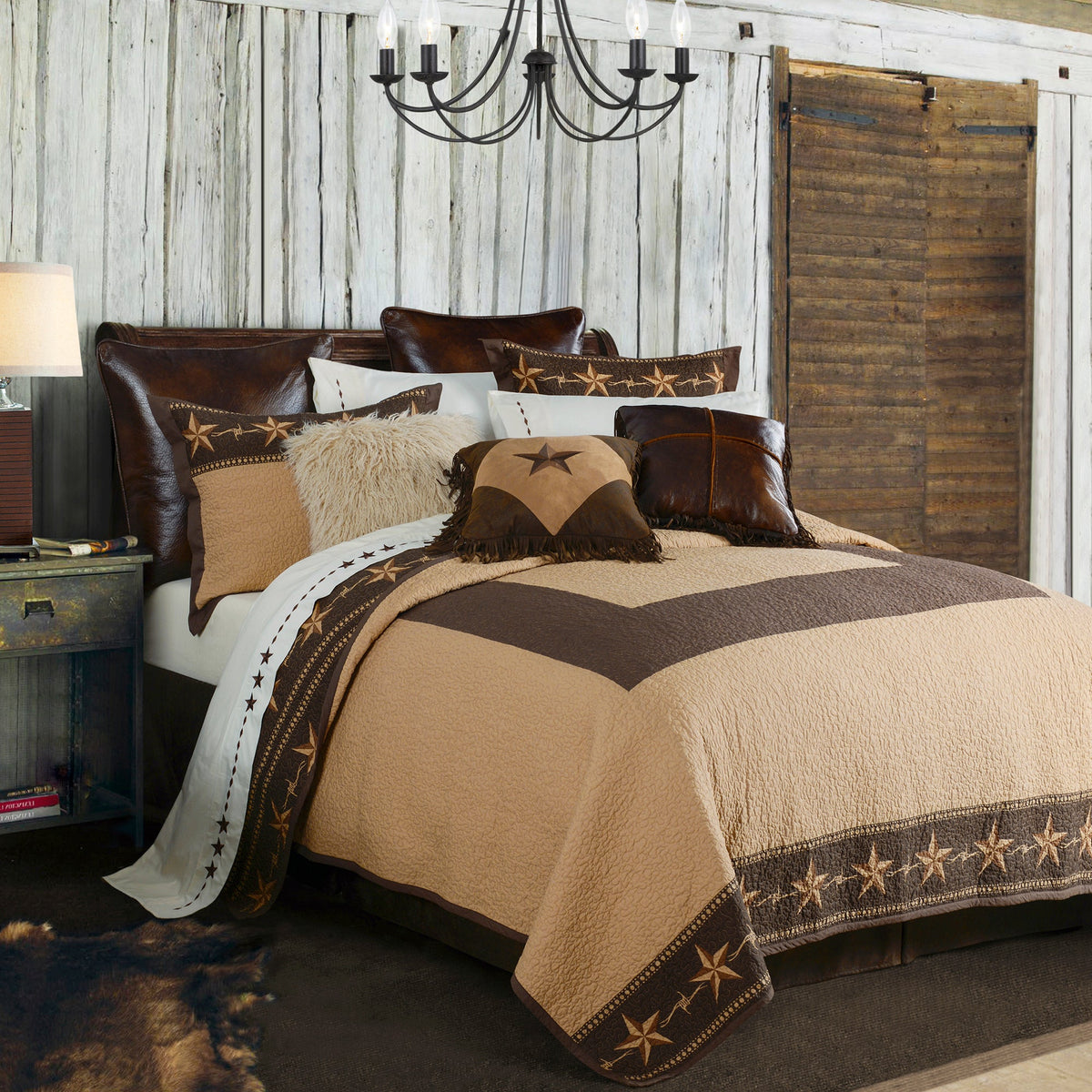 Strar Ranch Reversable Western Quilt Set
