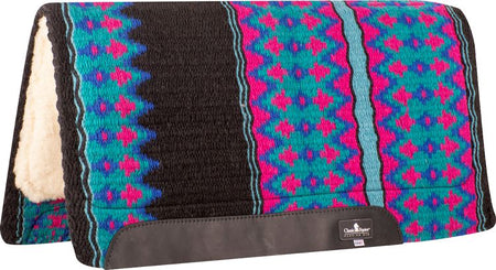 Black Pink Teal Treeless Saddle Pads