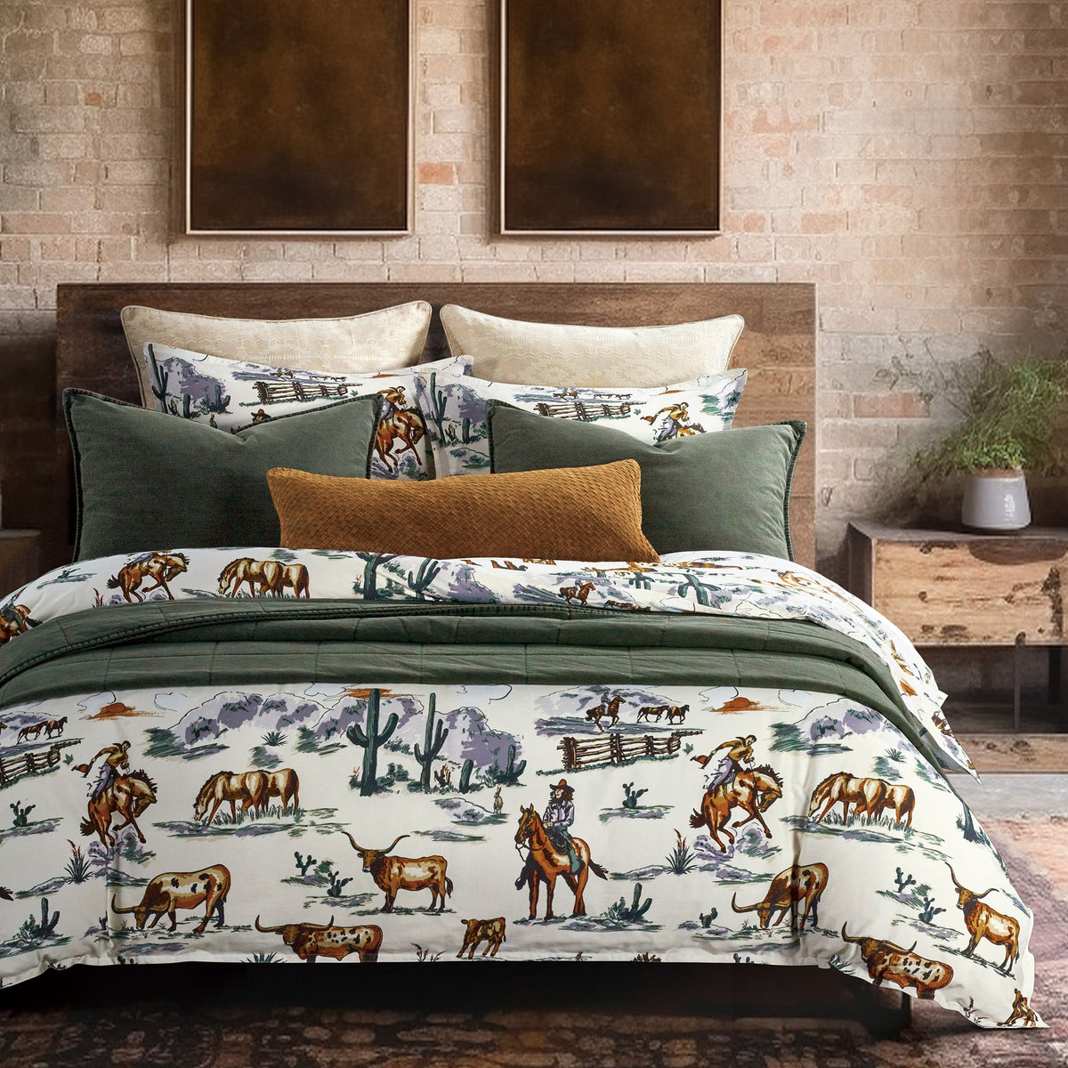 Ranch Life Reversable Western Bedding Set