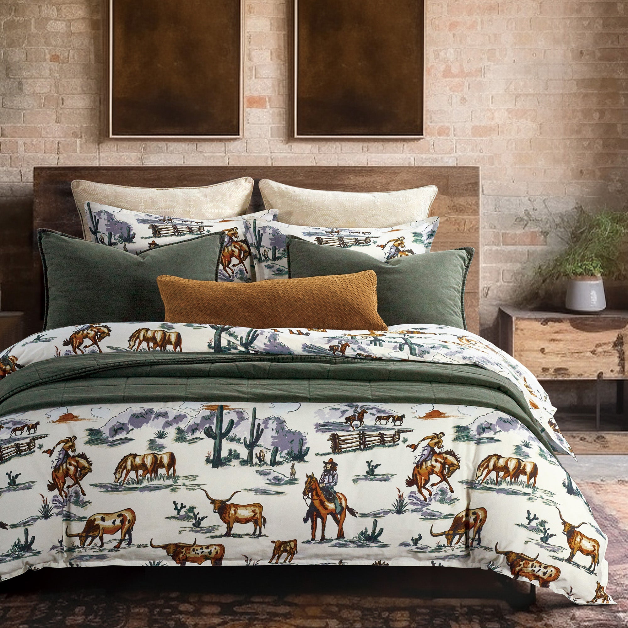 Ranch Life Reversable Western Bedding Set