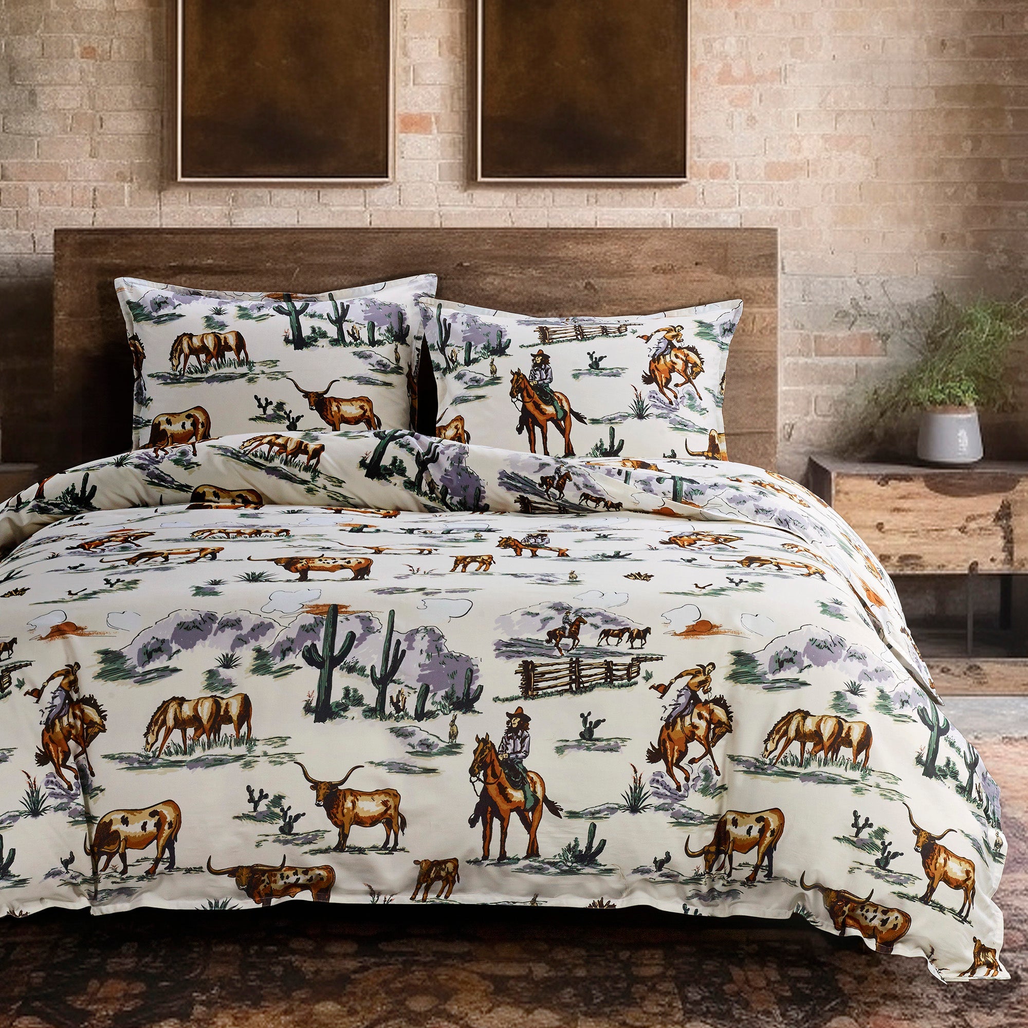 Ranch Life Reversable Western Bedding Set 2