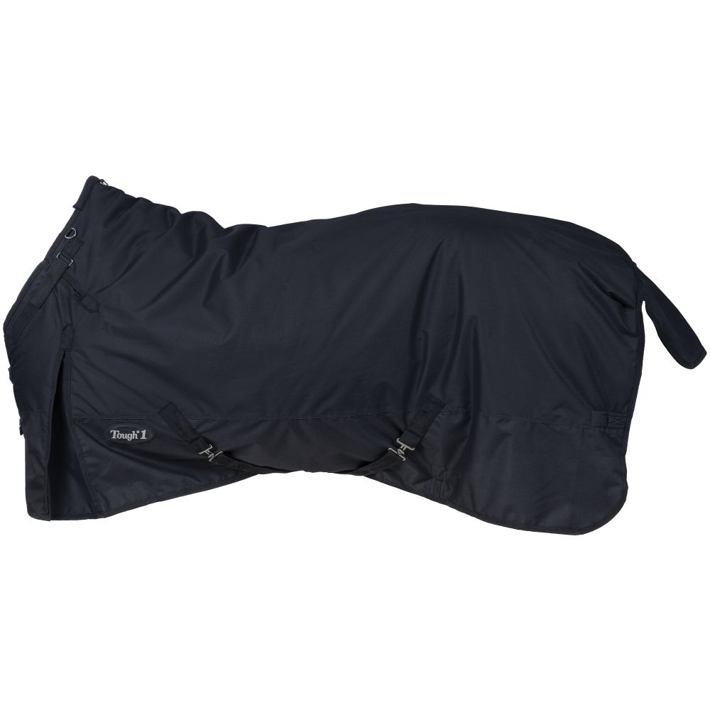 Black Tough1 600D Turnout Blanket with Snuggit