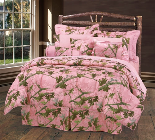 Pink Camoflauge Bedding Set