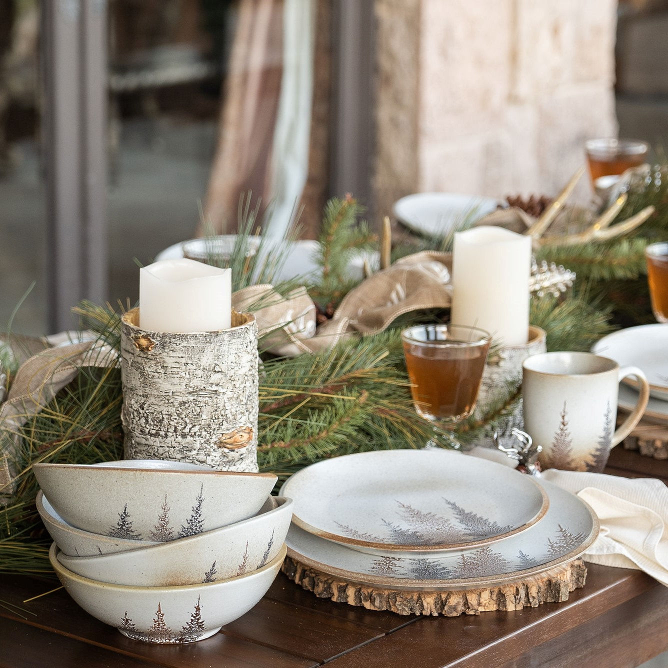 Pine dinnerware set 1