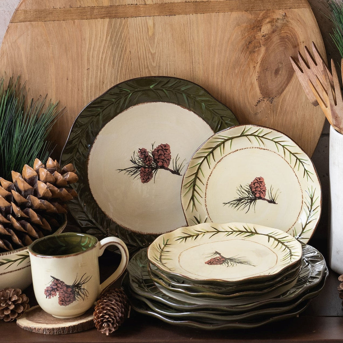 Pine Cone Dinnerware set
