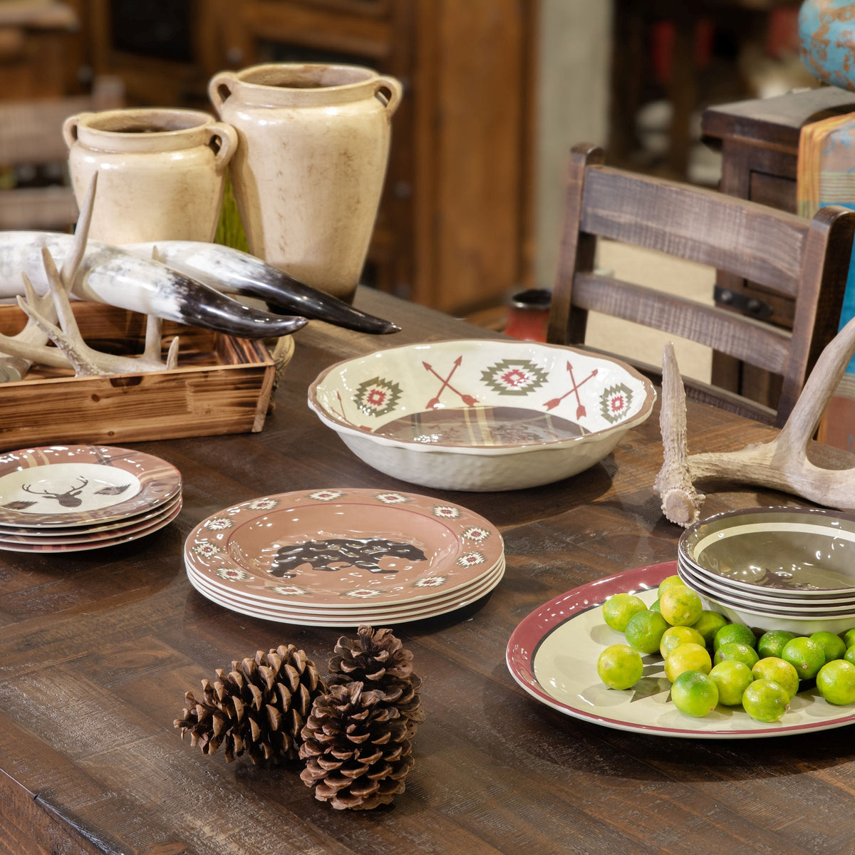 Aztec Bear Dinnerware set