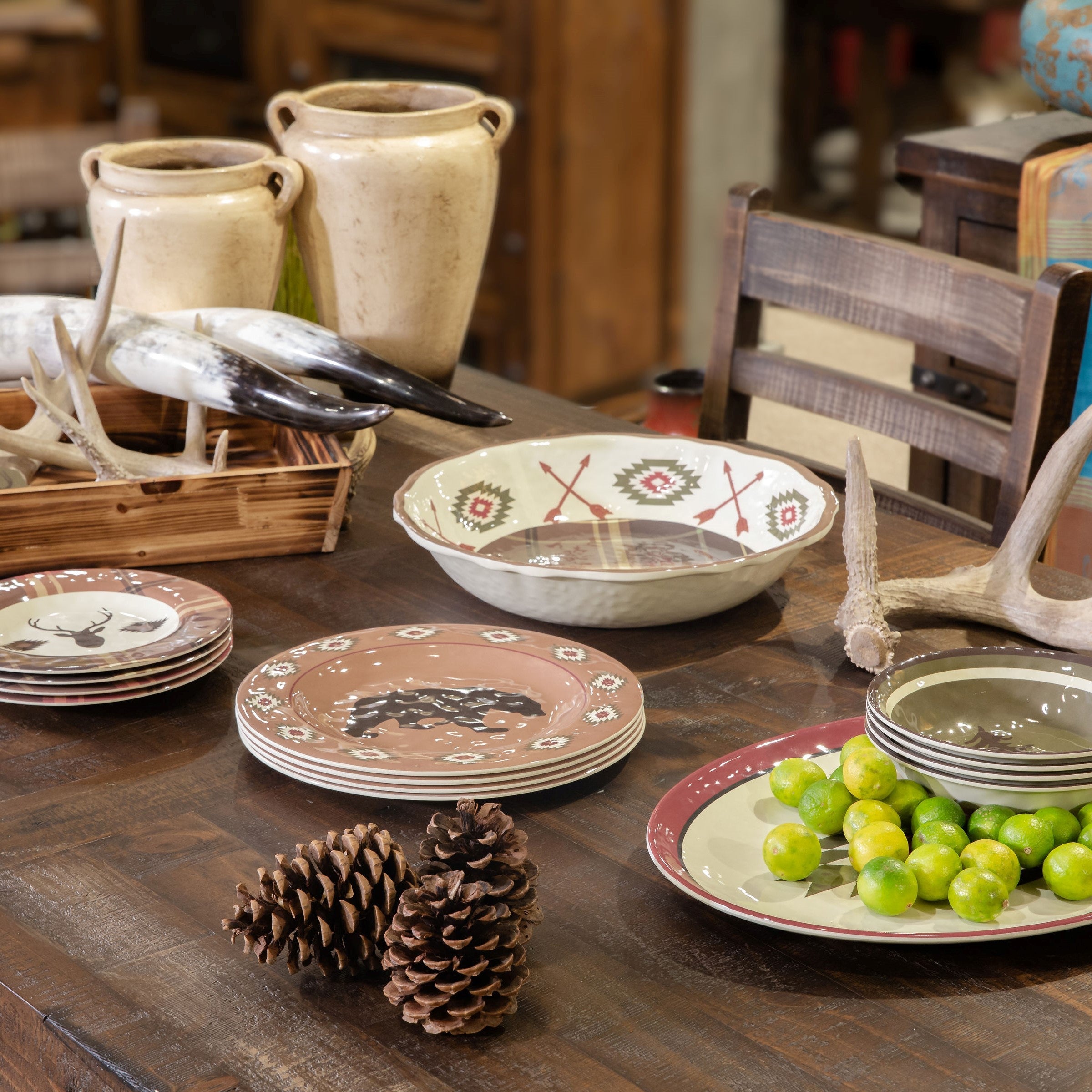 Aztec Bear Dinnerware set