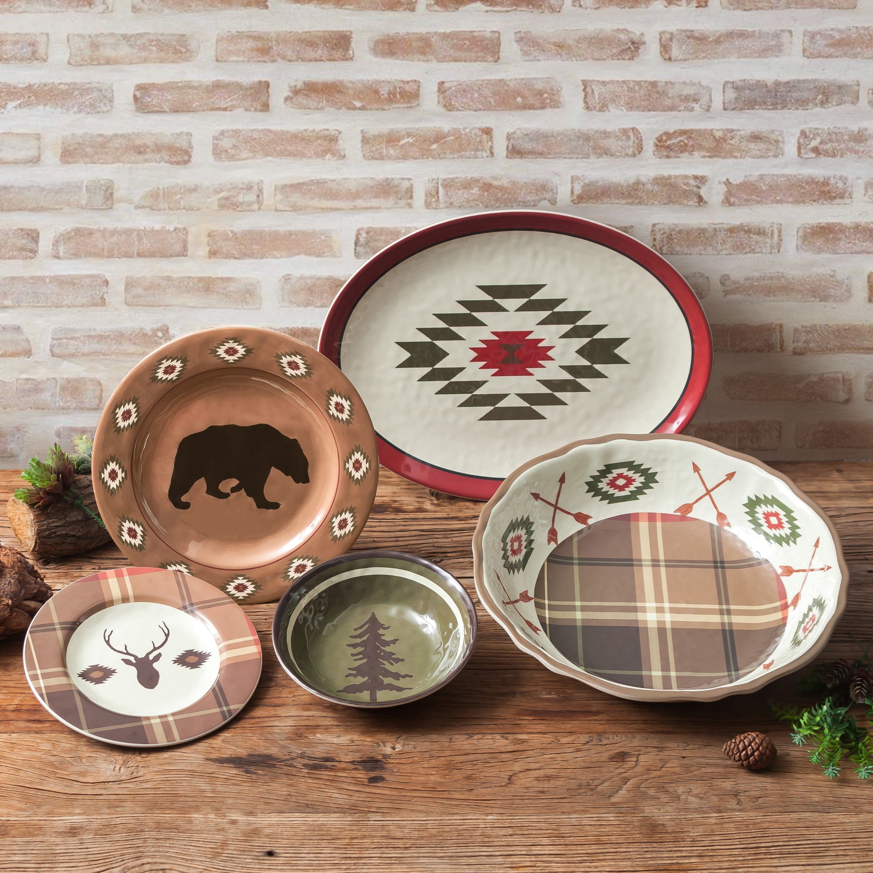 Aztec Bear Dinnerware  set 1