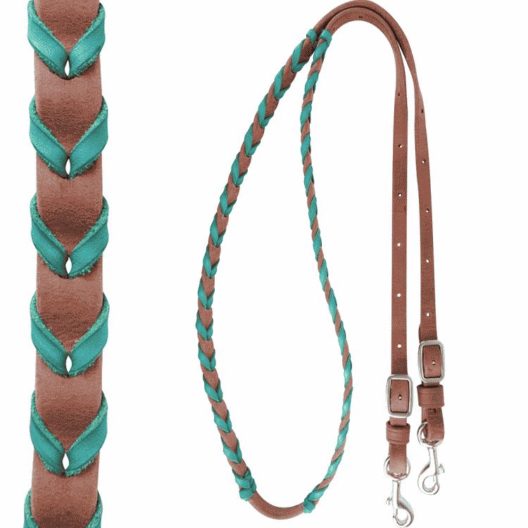 Barrel Reins 5/8" w/latigo lacing by Martin Saddlery