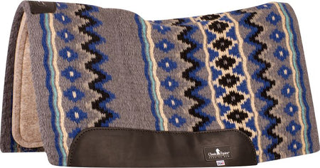 Chacoal/Royal Blue ESP Barrel Racing Saddle Pads