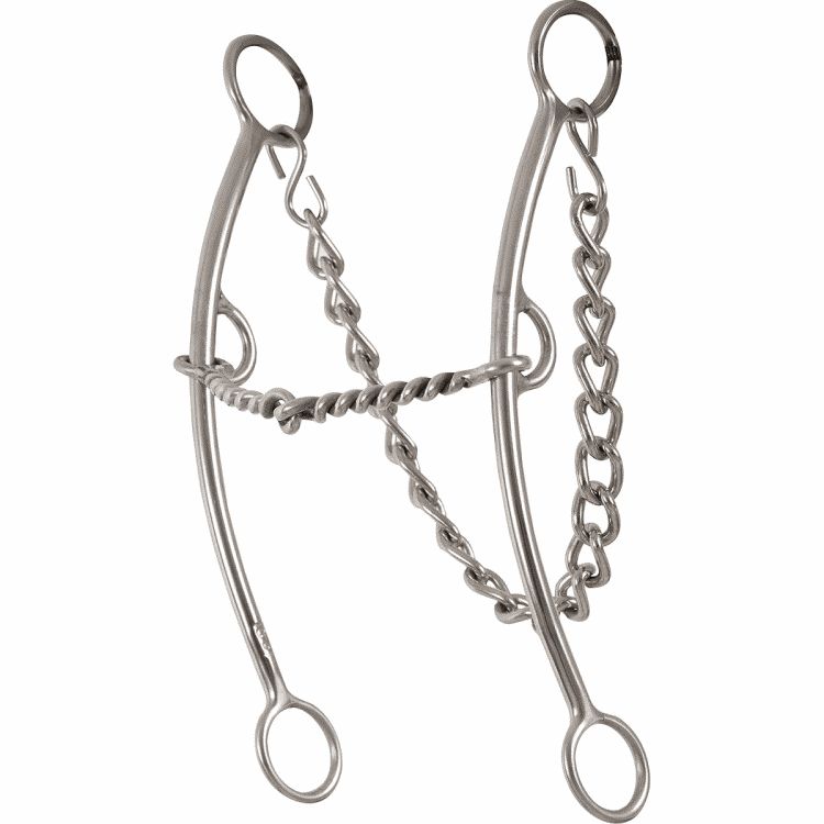 Pickup Twisted Wire Snaffle - Long Shank Bit