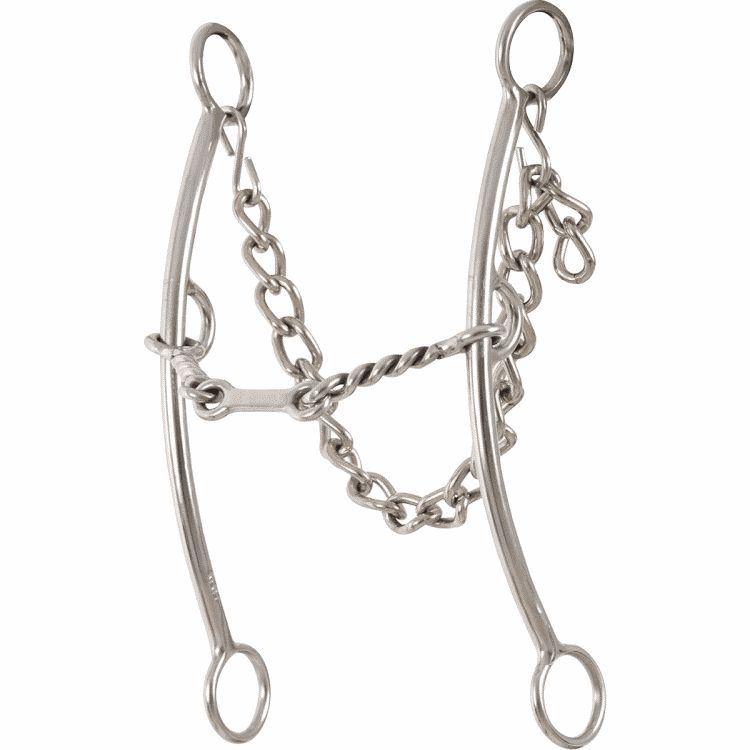 Pickup Twisted Wire Snaffle - Long Shank Bit