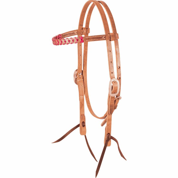 Pink  browband headstall