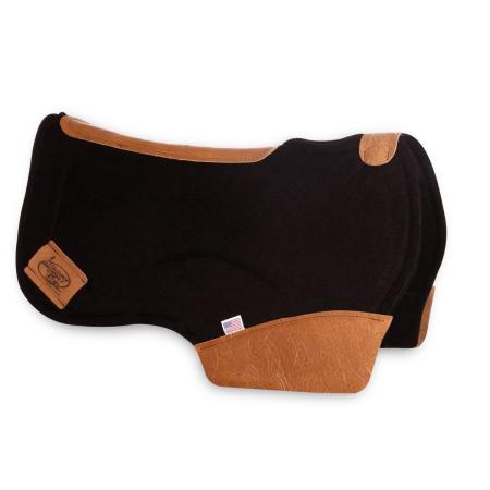 Black Impact Gel Barrel Saddle Pad