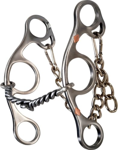 Cervi Gag Barrel Bit Stainless Twisted Wire Snaffle