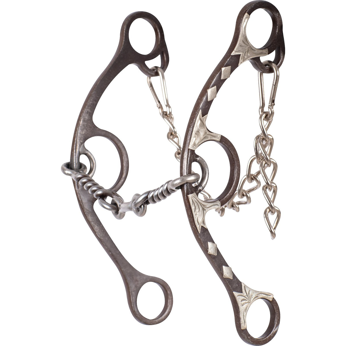 Long shank twisted wire dogbone gag barrel it