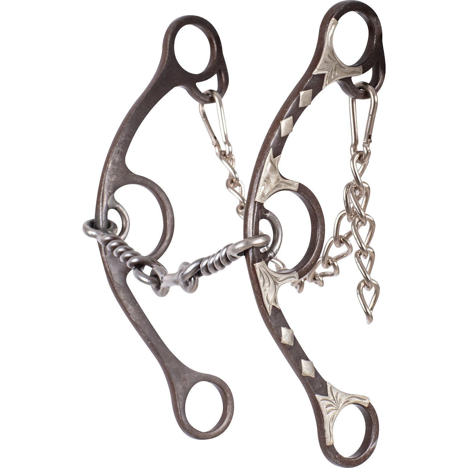 Long shank twisted wire dogbone gag barrel it