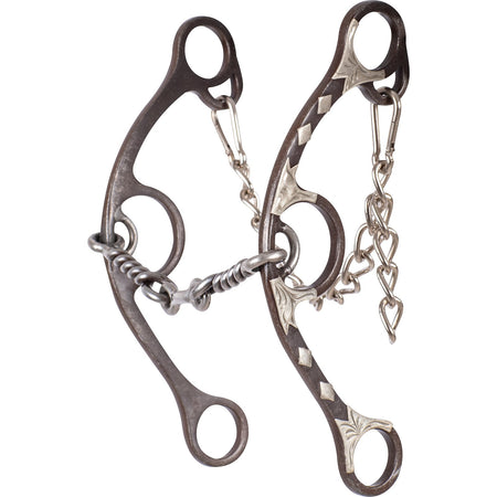 Long shank twisted wire dogbone gag barrel it