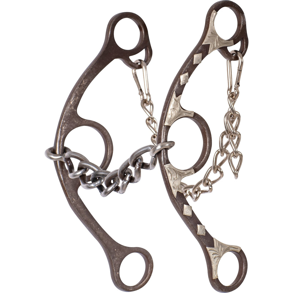 Long Shank Gag Chain Barrel bit
