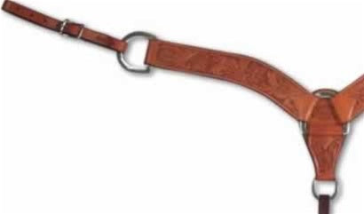 2-3/4" Natural Tooled Breastcollars by Martin Saddlery