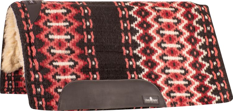 Black/Red Sensorflex Wool Top Saddle Pad