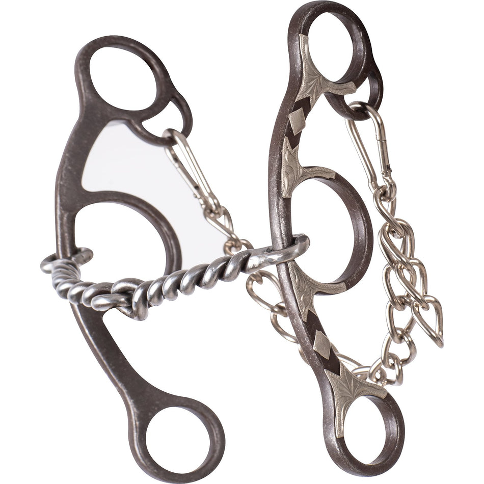 Twisted Wire Short Shank Gag Barrel Bit