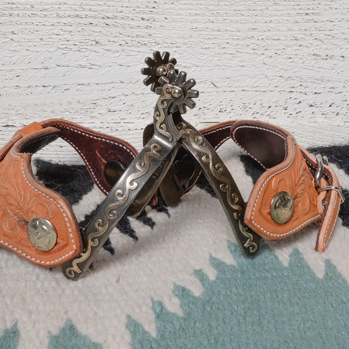 Youth Scroll Spur on spur straps