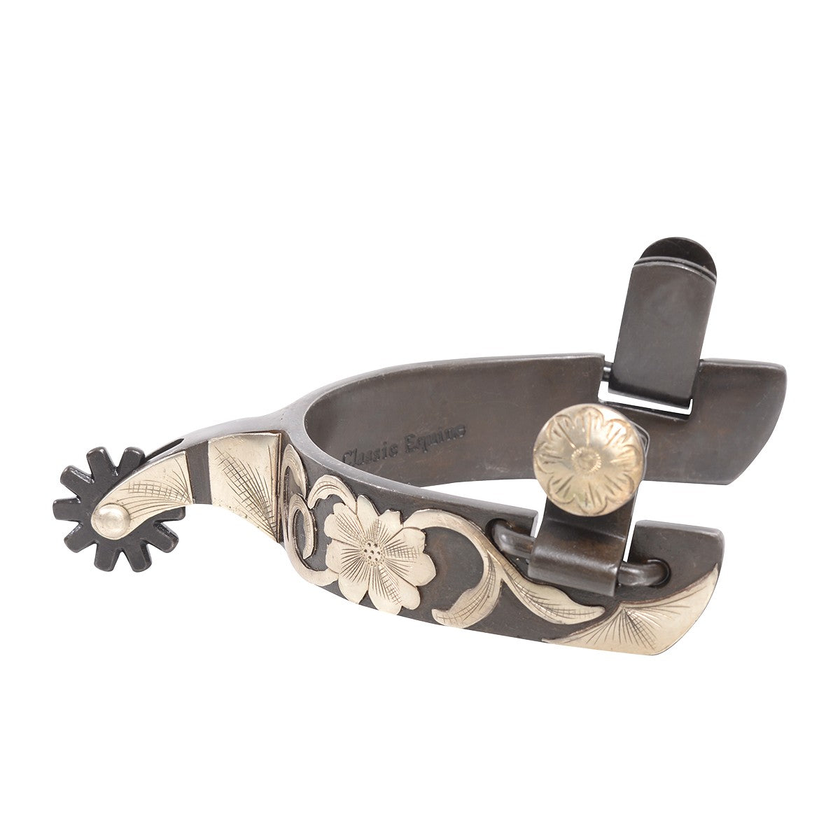 Roper spurs with drop shank