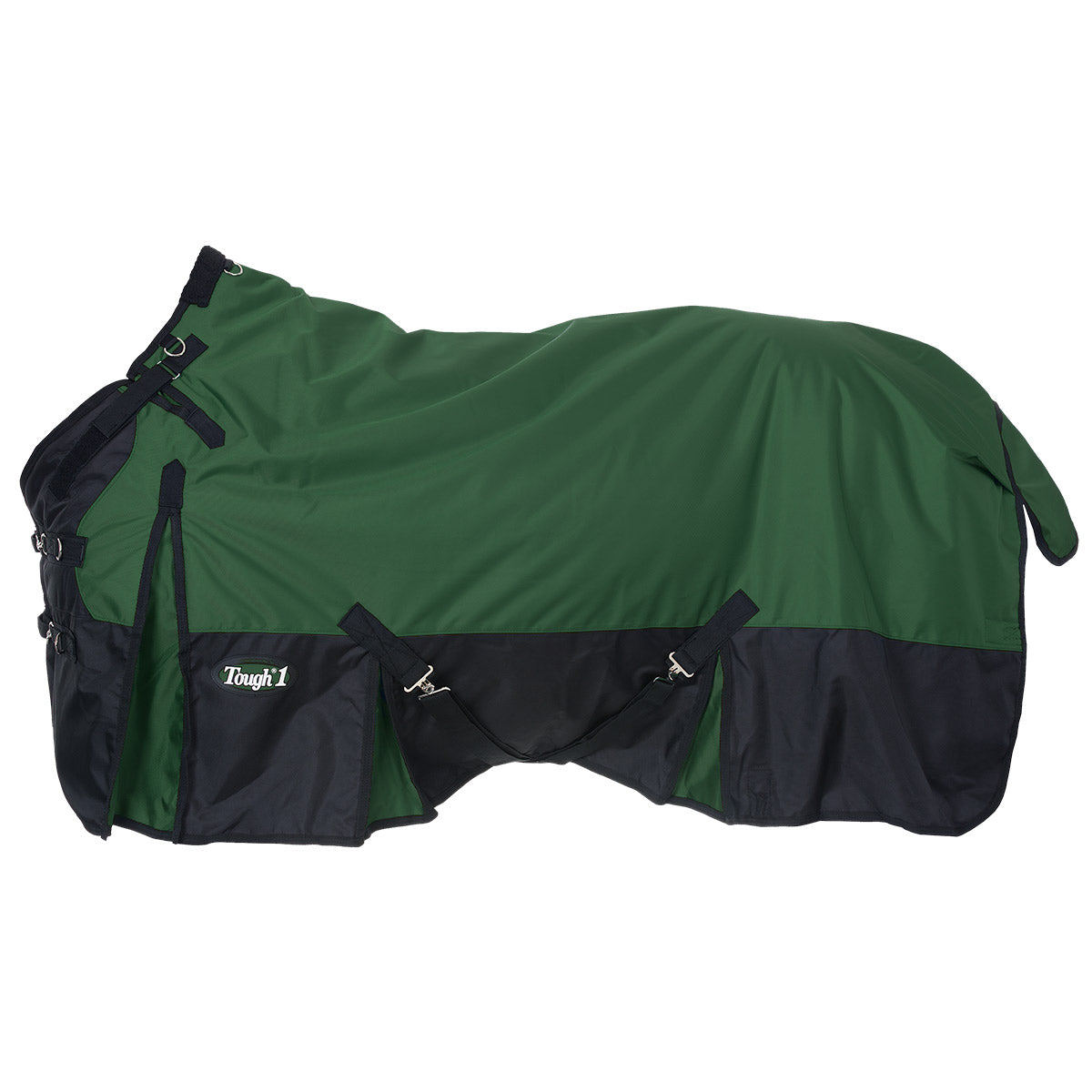 Hunter Green Tought1 1680D Turnout Blanket with Snuggit