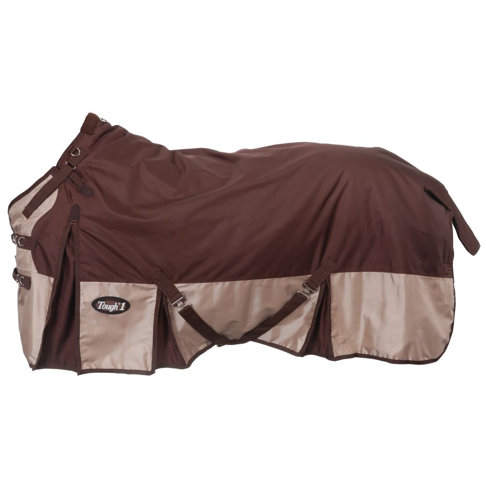 Brown Tought1 1680D Turnout Blanket with Snuggit