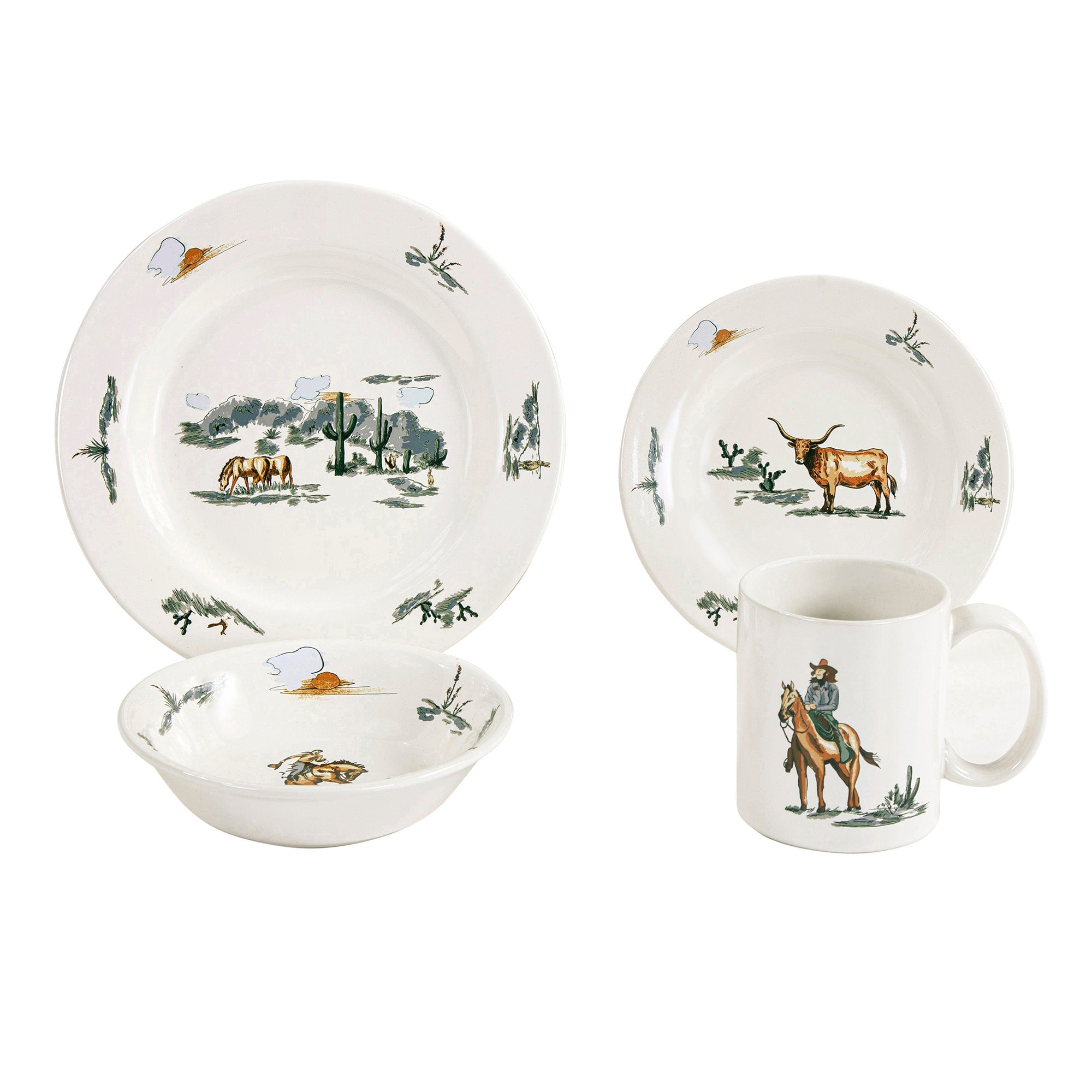 Ceramic Dinnerware Western set