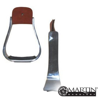 Hand-Engraved Aluminum Stirrup with Leather tread