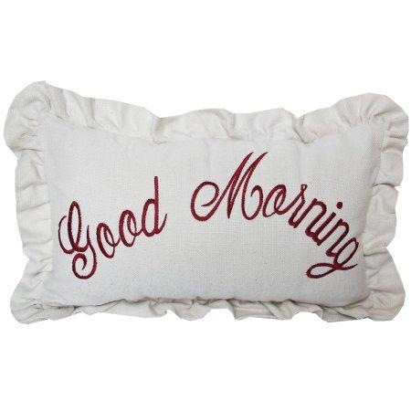 Red Good Morning Pillow