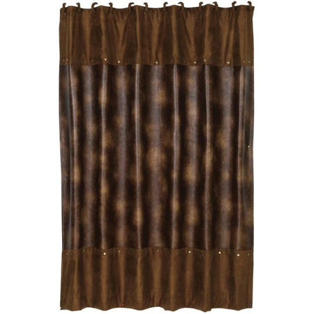Faux Leather Western Shower Curtain