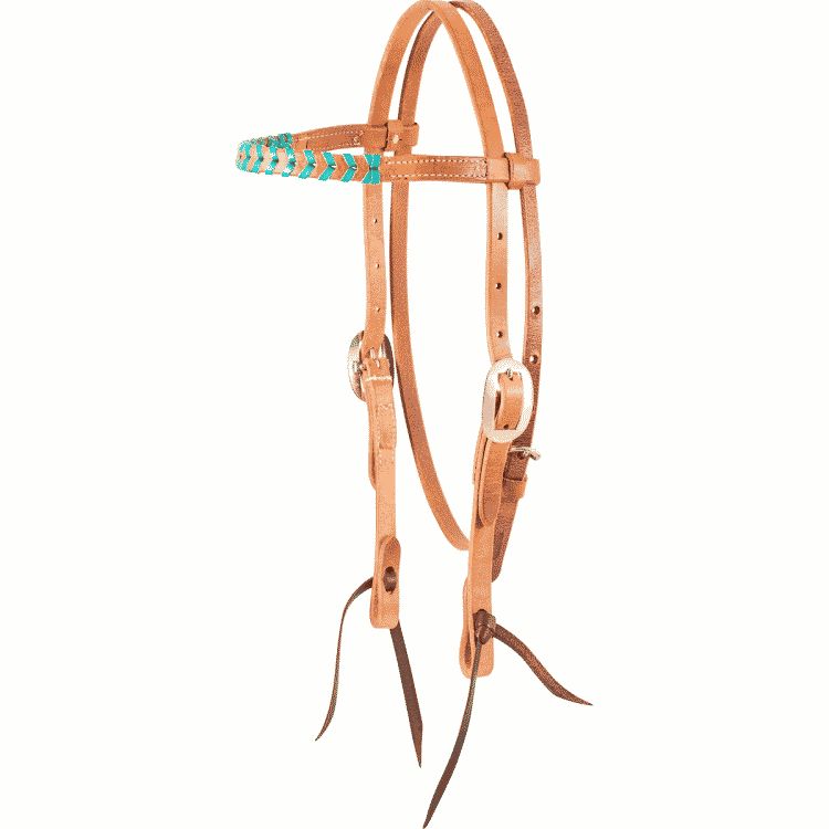 Turquoise lovers browband headstall