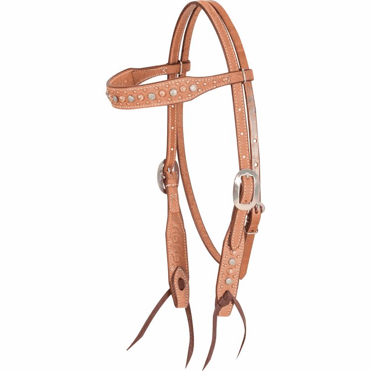 Embossed floral spot Headstall
