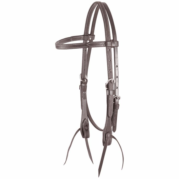 Chocolate Roughout Leather Headstall