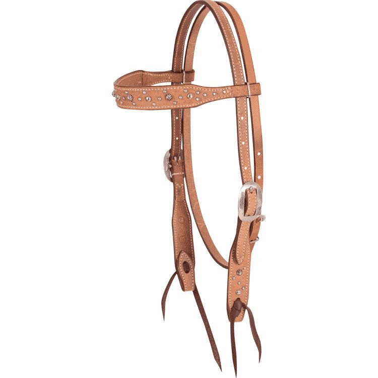 Pewter natural roughout Headstall