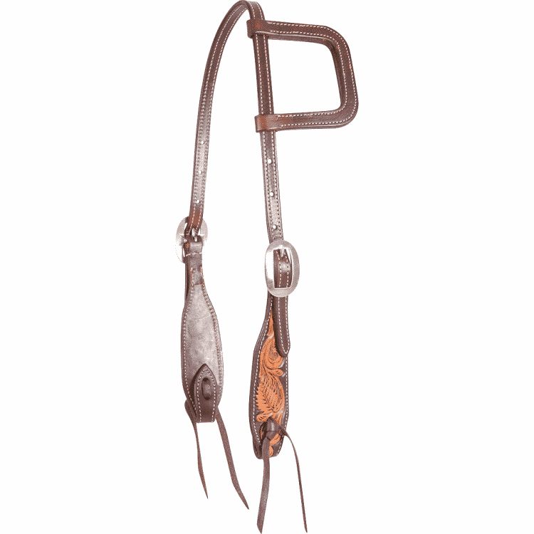 Floral tooled headstall