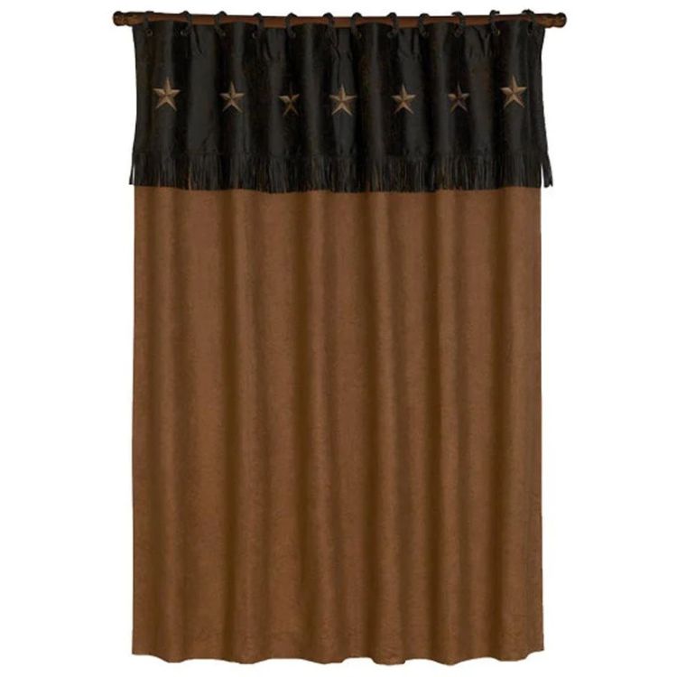 Laredo Shower Curtain Tan/Choc
