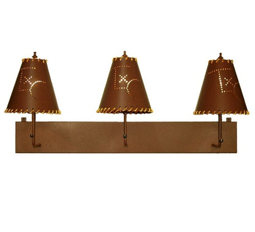 Country Western 3 Light Bath Bar Vanity