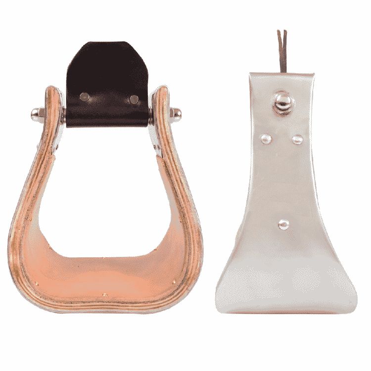 Aluminum stirrup with rubber tread