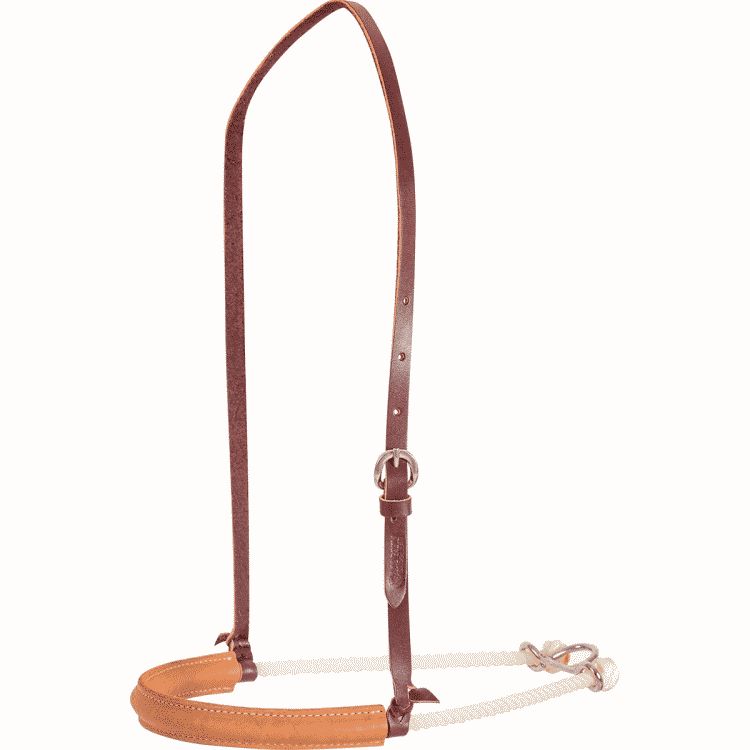 Natural smoothout leather noseband