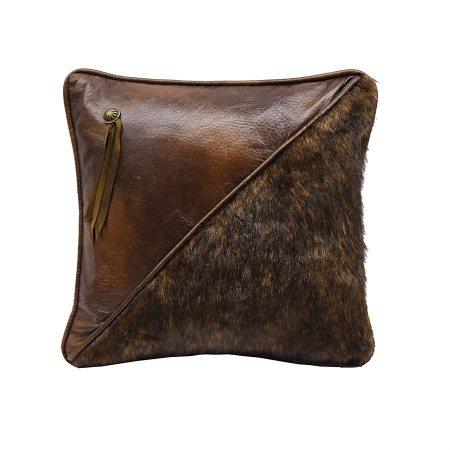 Fur and Leather Pillow