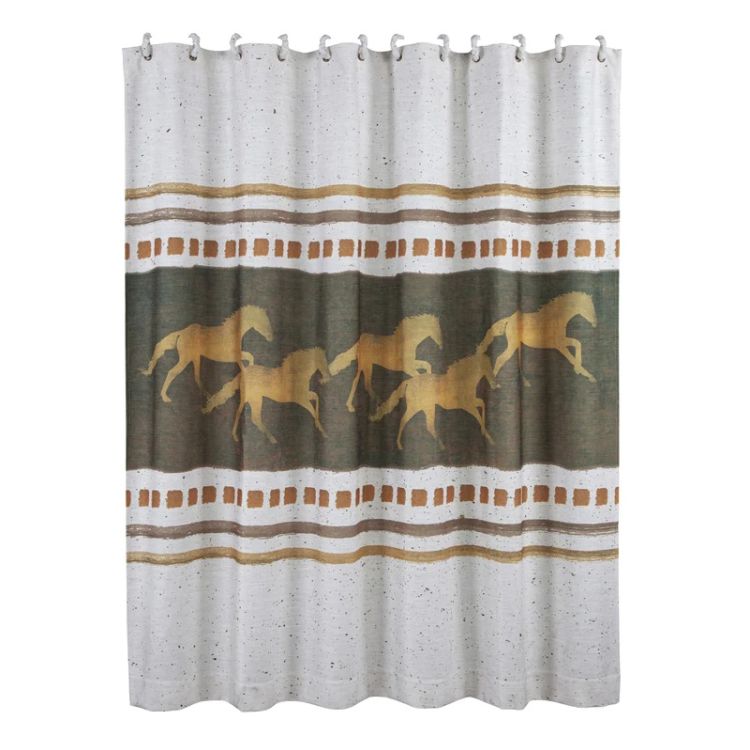 Running Remuda Horse Shower Curtain